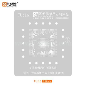 AMAOE Reballing Stencil TU16 - MT5308BADJ, MT5325 Bulk
