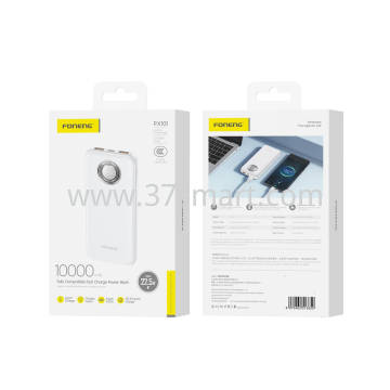 Foneng 10000mAh Power Bank (22.5W & 3 Outputs) PX101 Bianco