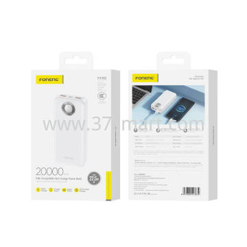 Foneng 20000mAh Power Bank (22.5W & 3 Outputs) PX102 Weiß
