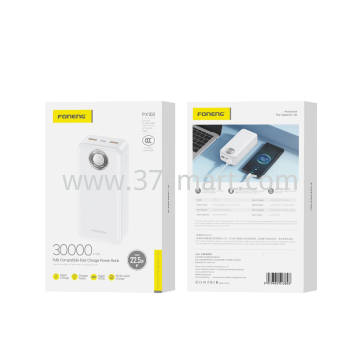 Foneng 30000mAh Power Bank (22.5W & 3 Outputs) PX103 Bianco