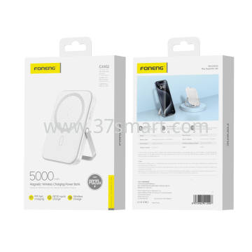 Foneng 5000mAh Magnetic Wireless Power Bank 15W  CX102 Bianco