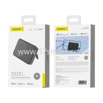 Foneng 10000mAh Magnetic Wireless Power Bank 15W  CX100 Black
