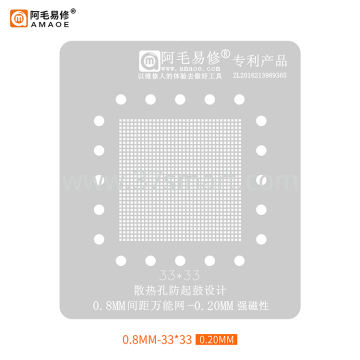 AMAOE Reballing Stencil 0.8 33*33 Bulk