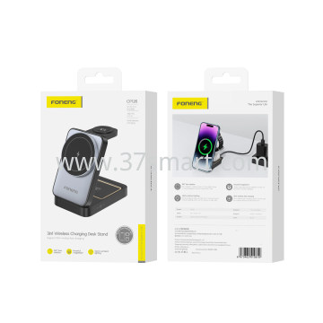 FONENG 15W Caricatore Wireless 3 in 1 Fast Charging CP126 Black