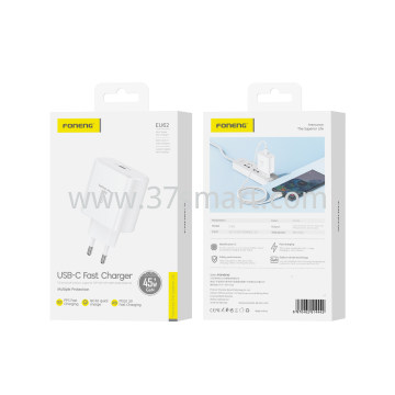 FONENG 45W USB-C PD Caricabatterie Fast Charger EU62 Bianco