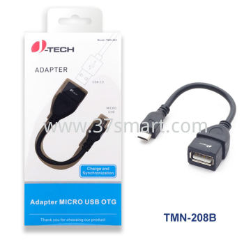 Adattatore Micro USB 2.0 OTG 15cm TMN-208 Nero