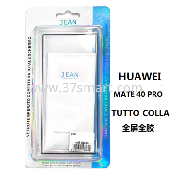Huawei Mate 40 Pro Tempered Glass Full Glue Black Edge Compatible Blase