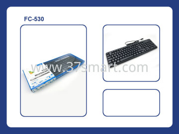 Wired Multimedia USB Keyboard FC-530 Black