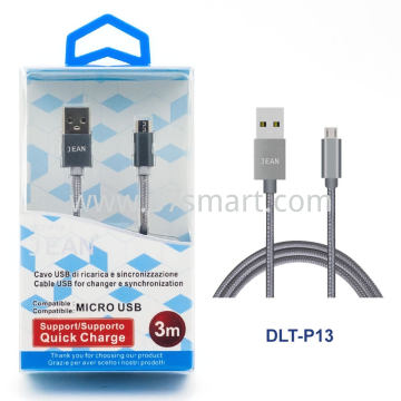 Cavo Micro USB di Ricarica e Sincronizzazione Coperti Da Nylon 300CM