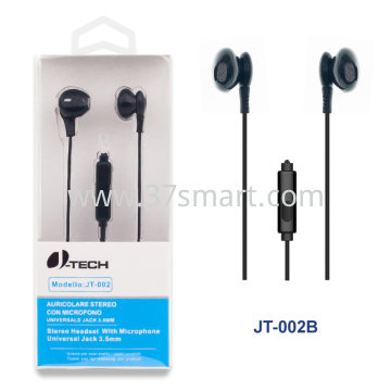 3.5mm Jack Stereo Headset with Microphone JT-002 Schwarz