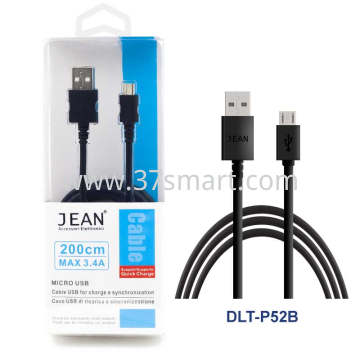 Quick Charge Micro USB Charging and Sync Cable Black 200CM
