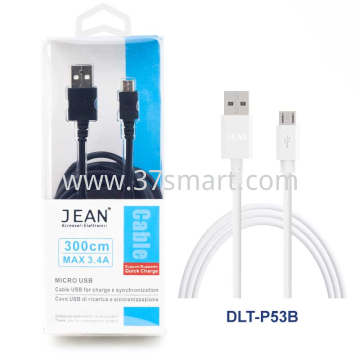 Cavo Micro USB di Ricarica e Sincronizzazione Quick Charge Bianco 200CM