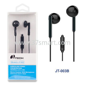 3.5mm Jack Stereo Headset with Microphone JT-003 Black