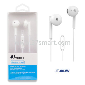 3.5mm Jack Stereo Headset with Microphone JT-003 White