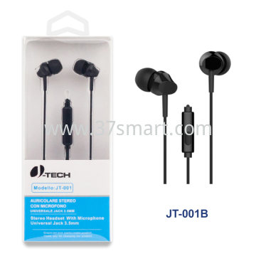 3.5mm Jack Stereo Headset with Microphone JT-001 Black
