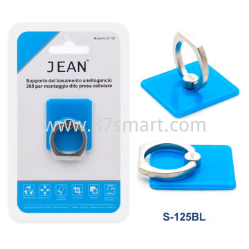 360 Ring Hook Stand Holder For Cell Phone Grip Finger Mount S-125 Blue