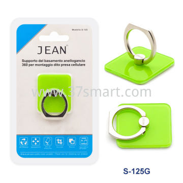 360 Ring Hook Stand Holder For Cell Phone Grip Finger Mount S-125 Fluo yellow