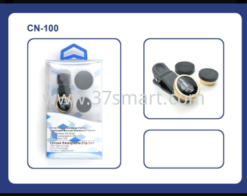 Kit 3in1 Lenti per FishEye Grandangolo Marco per Cellulare CN100 Oro