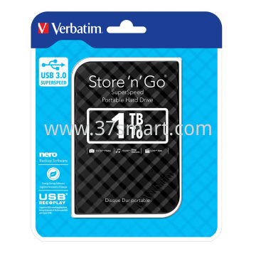 Store 'n' Go USB 3.0 Portable Hard Drive Nero 1TB