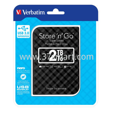 Store 'n' Go USB 3.0 Portable Hard Drive Nero 2TB