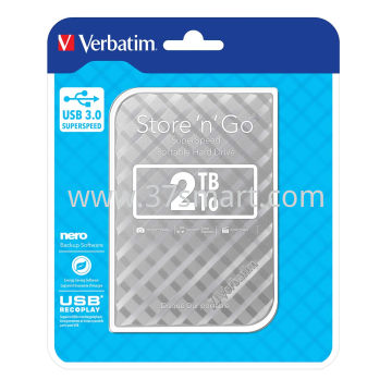 Store 'n' Go USB 3.0 Portable Hard Drive Argento 2TB