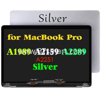 MacBook A1989 A2159 A2251 A2289 Compatible Regenerate Lcd Display (Without LOGO Apple) Silber