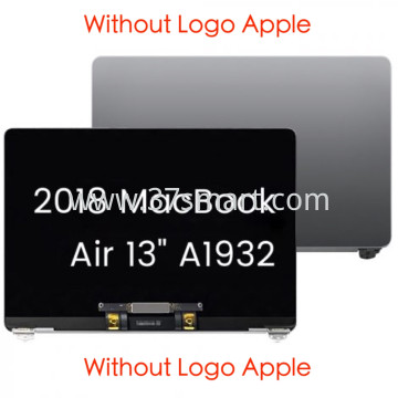 MacBook Air A1932 Compatible Regenerate Lcd Display (Without Logo Apple) Schwarz