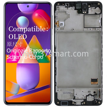 Samsung M31s 2020 M317F Compatible Oled Lcd+Touch+Frame Nero