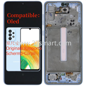 Samsung A33 5G 2022 A336 Compatible Oled Lcd+Touch+Frame Blau