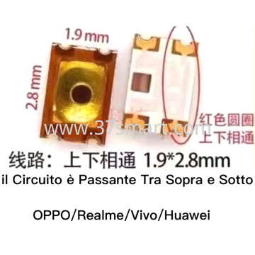 BTN-15 Botton Power/Volume 1.9x2.8mm (Sopra-Sotto) 2Pezzi Bulk