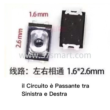 BTN-18 Botton Power/Volume 1.6x2.6mm (Sinistra-Destra) 2Pezzi Bulk