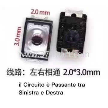 BTN-19 Botton Power/Volume 2.0x3.0mm (Sinistra-Destra) 2Pezzi Bulk