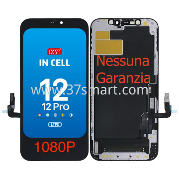 iPhone 12, iPhone 12 Pro ZY Incell Lcd+Touch 1080P (Prezzo Fabbrica, NESSUNA GARANZIA) Nero