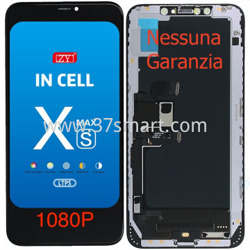 iPhone Xs Max ZY LTPs FHD+ 1080P Lcd+Touch (Prezzo Fabbrica, NESSUNA GARANZIA) Nero