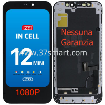 iPhone 12 Mini ZY Incell Lcd+Touch 1080P (Prezzo Fabbrica, NESSUNA GARANZIA) Nero
