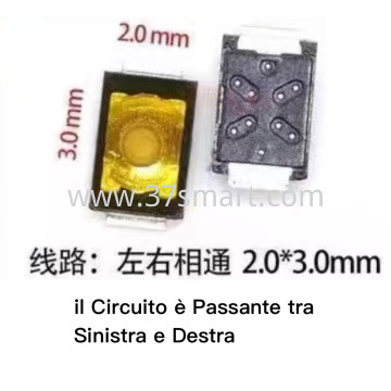 BTN-20 Botton Power/Volume 2.0x3.0mm (Sinistra-Destra) 2Pezzi Bulk