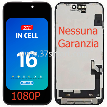 iPhone 16 ZY Incell 1080P Lcd+Touch (Prezzo Fabbrica, NESSUNA GARANZIA) Nero