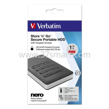 verbatim Festplatte Store 'n' Go Secure Portable HDD 移动硬盘 1TB