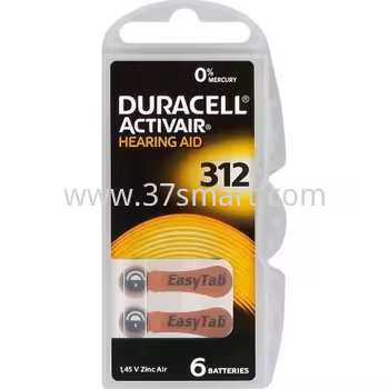 Duracell Batterie Zinc Air, 312, 1.45V Blase