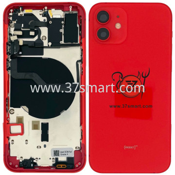 iPhone 12 Cover Back Smontato da Cellulare+Flex Completo Grado A Rosso