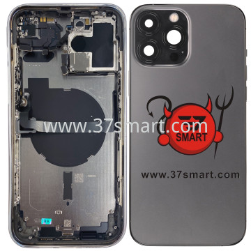 iPhone 13 Pro Max Cover Back Removed From Phone+Flex Complete Grad A Black