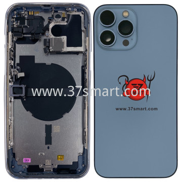 iPhone 13 Pro Max Cover Back Removed From Phone+Flex Complete Grad A Blau