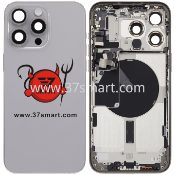 iPhone 15 Pro Max Cover Back Smontato da Cellulare+Flex Completo (è Stato Lucidato e Riparato) Natural Titanium