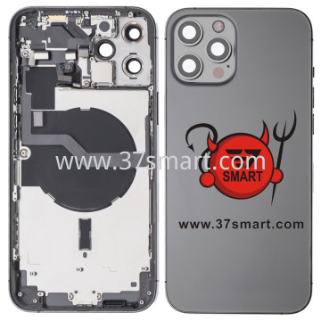 iPhone 12 Pro Max Cover Back Smontato da Cellulare+Flex Completo Grad A Schwarz