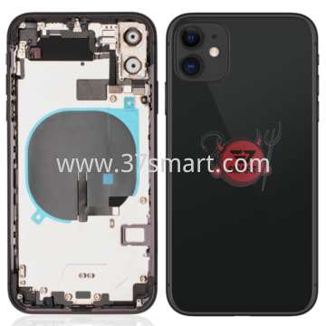 iPhone 11 Cover Back Smontato da Cellulare+Flex Completo Grado A Nero