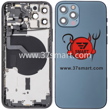 iPhone 12 Pro Cover Back Removed From Phone+Flex Complete Grad A Blau