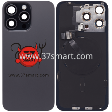 iPhone 15 Pro Max Cover Back+NFC Grado A Schwarz