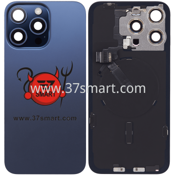 iPhone 15 Pro Max Cover Back+NFC Grado A Blau