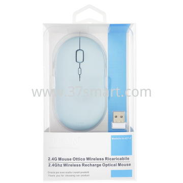 Jean G-227-C 2.4G Wireless Recharge Optical Mouse 3Level DPI Blue light
