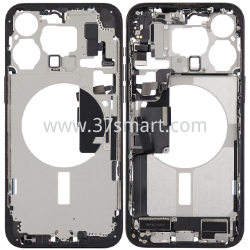 iPhone 15 Pro Max Cover Middle+Flex Completo Disassemble Grado A Schwarz